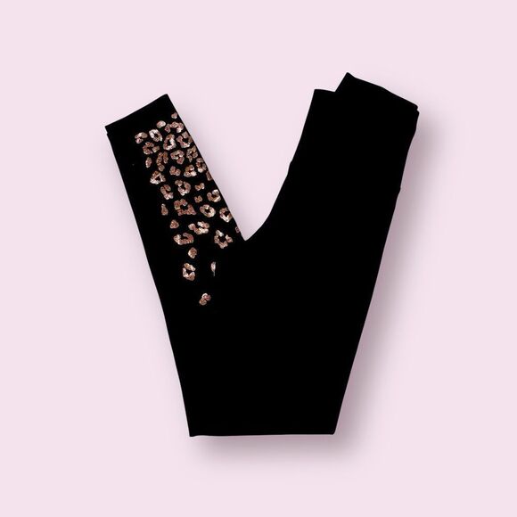 BEACH RIOT Leggings Leopard NEW High Waist REVOLVE Metallic Black Size S - Picture 11 of 16